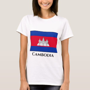 Kambodja Flagga T Shirt