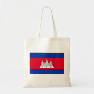 Kambodja Flagga Tygkasse