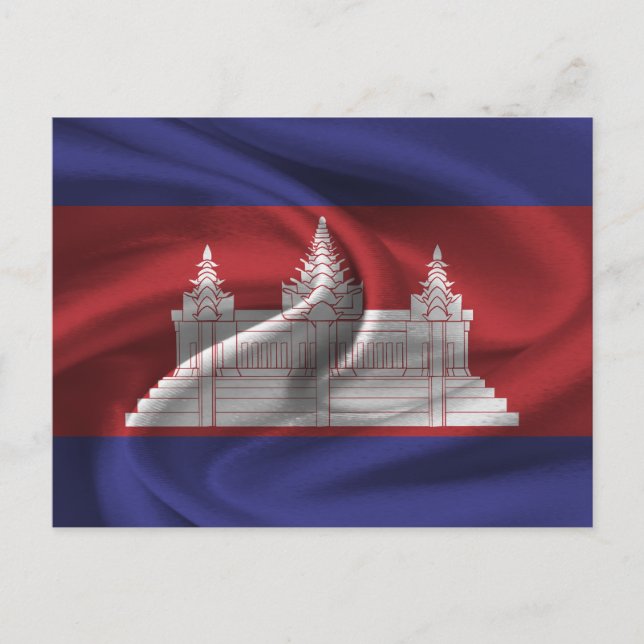 Kambodja Flagga Vykort (Framsida)