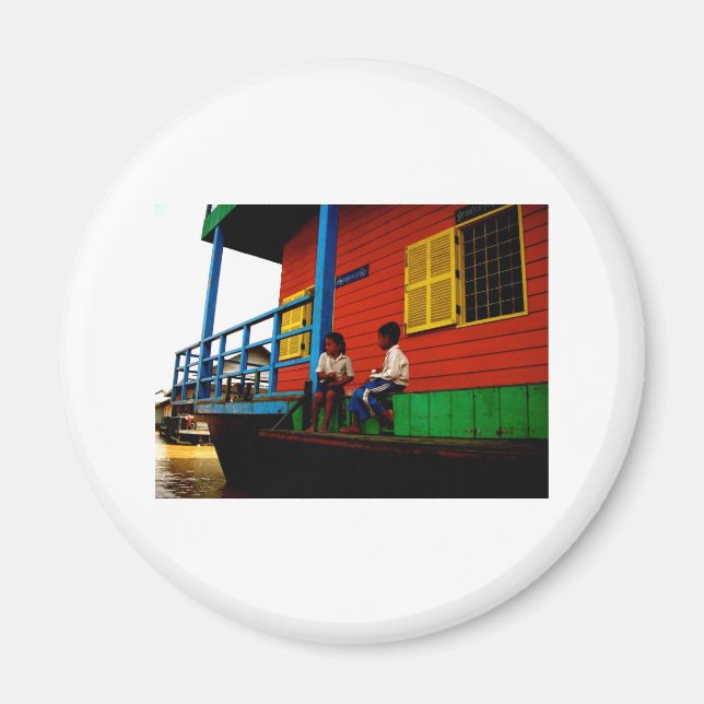 Kambodja flytande byn magnet (Framsidan)