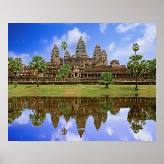 Kambodja, Kampuchea, Angkor Wat-templet. Poster (Framsidan)