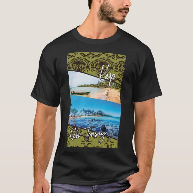 Kambodja koh tonsay t shirt (Framsida)