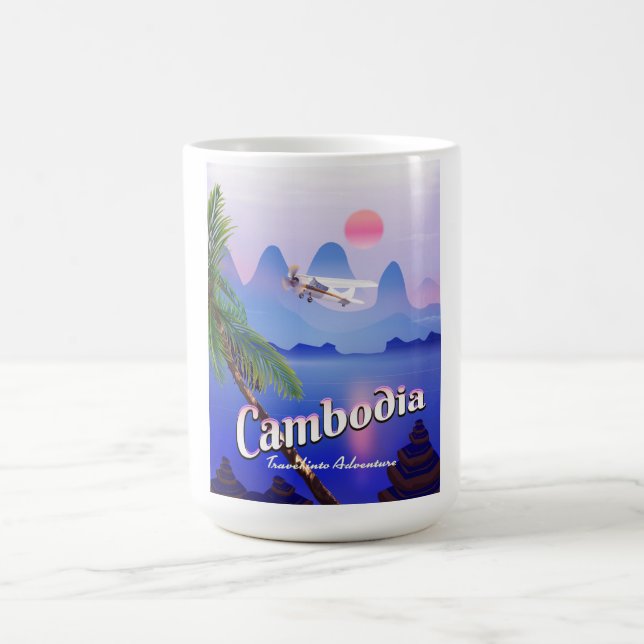 Kambodja 'Resa in i äventyret' Kaffemugg (Center)