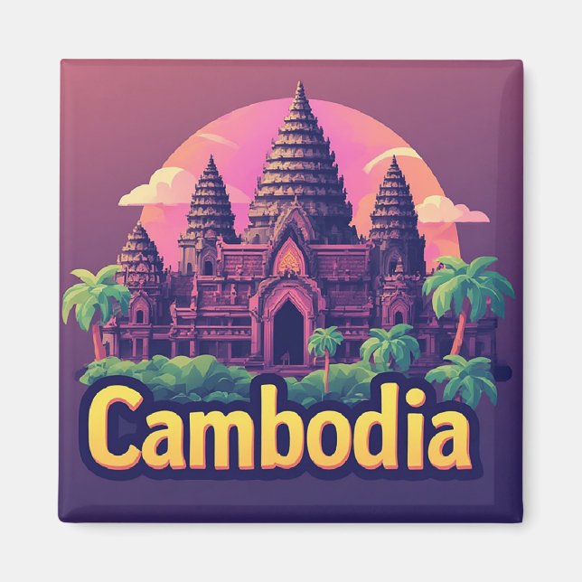 🧲 Kambodja Resminnen Present Semester Minne Gåva Magnet (Framsidan)