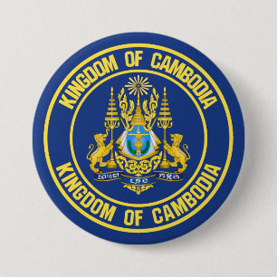 Kambodja Round Emblem Knapp