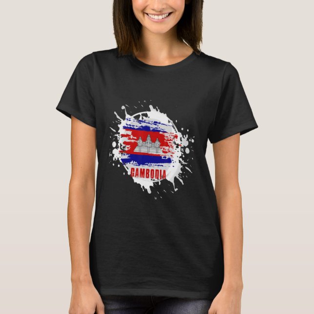 Kambodja Stänk T Shirt (Framsida)