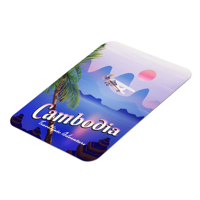 Kambodja "Travel in i Äventyr" Magnet (Vänstra Sidan)