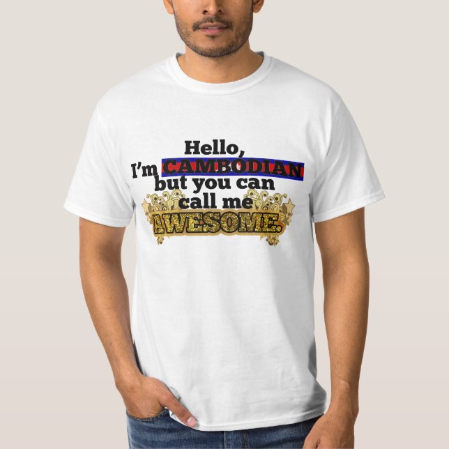 Kambodjan men appell mig som är enorm t shirt (Framsida)