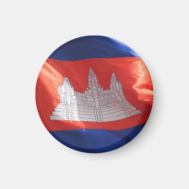 Kambodjansk flagga magnet (Framsidan)