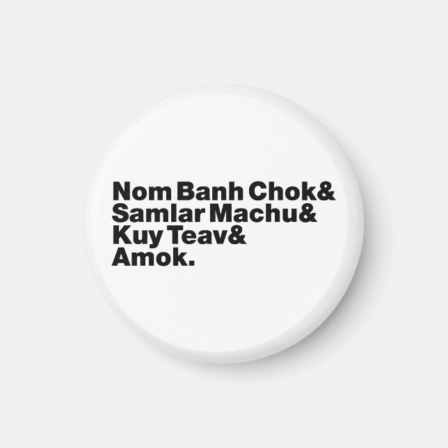 Kambodjansk / Khmer gatukost Magnet (Framsidan)