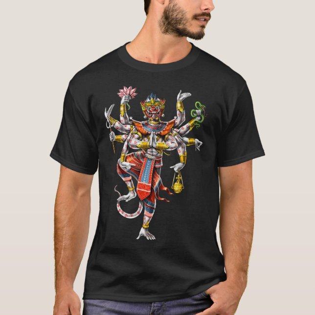 Kambodjansk Khmer Hanuman T Shirt (Framsida)