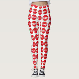 Kambodjansk trafikstoppssignal ⚠ CHHOP i Khmer Leggings