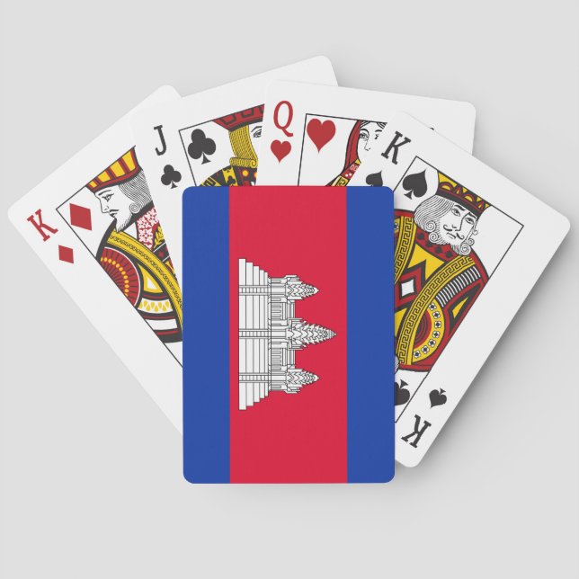 Kambodjanska Flagga Casinokort (Baksidan)
