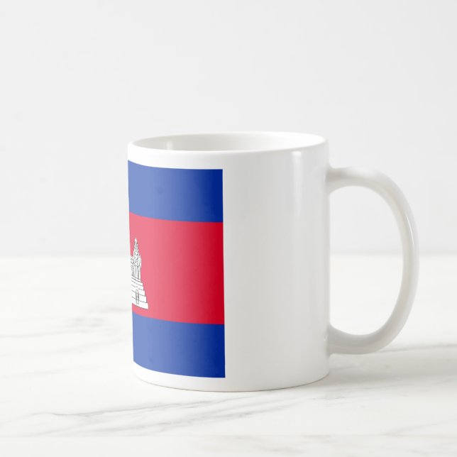 Kambodjanska flagga kaffemugg (Höger)