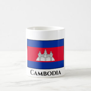 Kambodjanska Flagga Kaffemugg