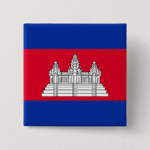 Kambodjanska Flagga Knapp