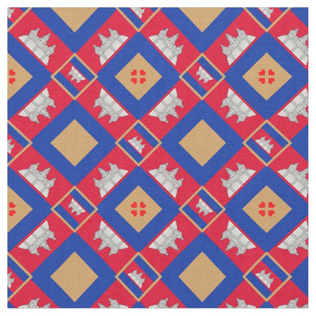 Kambodjanska Flagga och Kambodjas Trendig Fabric m Tyg (Närbild)
