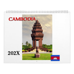 Kambodjanska foton färgstarka kalender