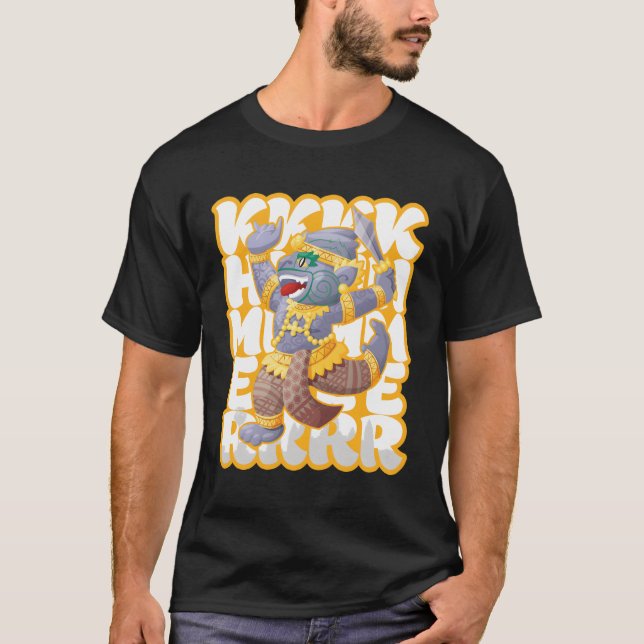 Kambodjanska Khmer Angkor Hanuman Monkey Kung Kärl T Shirt (Framsida)