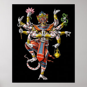 Kambodjanska Khmer Hanuman Poster