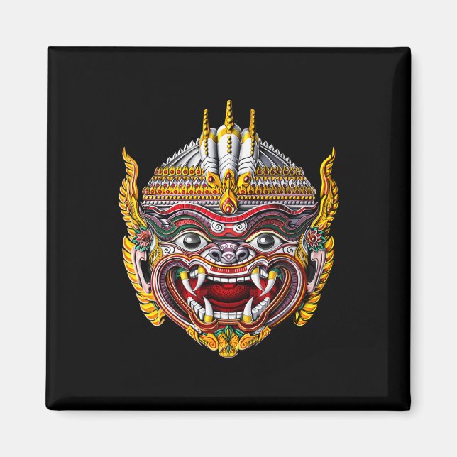 Kambodjanska Khmer Hanuman Reamker Traditional Dan Magnet (Framsidan)
