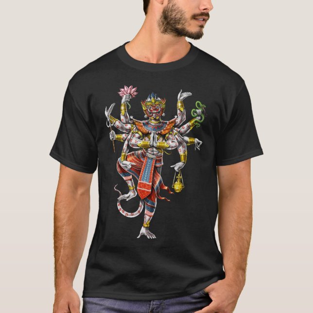 Kambodjanska Khmer Hanuman T Shirt (Framsida)