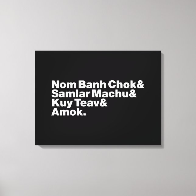 Kambodjanska / Khmer Street Food Canvastryck (Framsida)