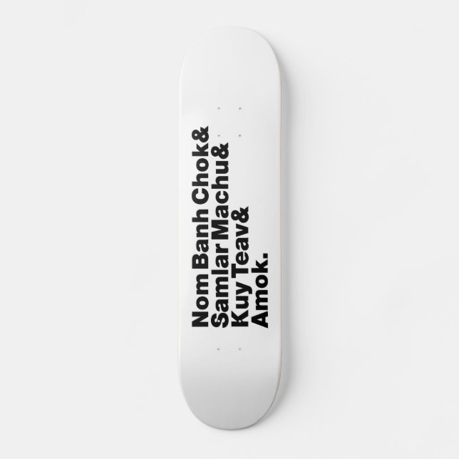 Kambodjanska / Khmer Street Food Mini Skateboard Bräda 18,5 Cm (Framsida)