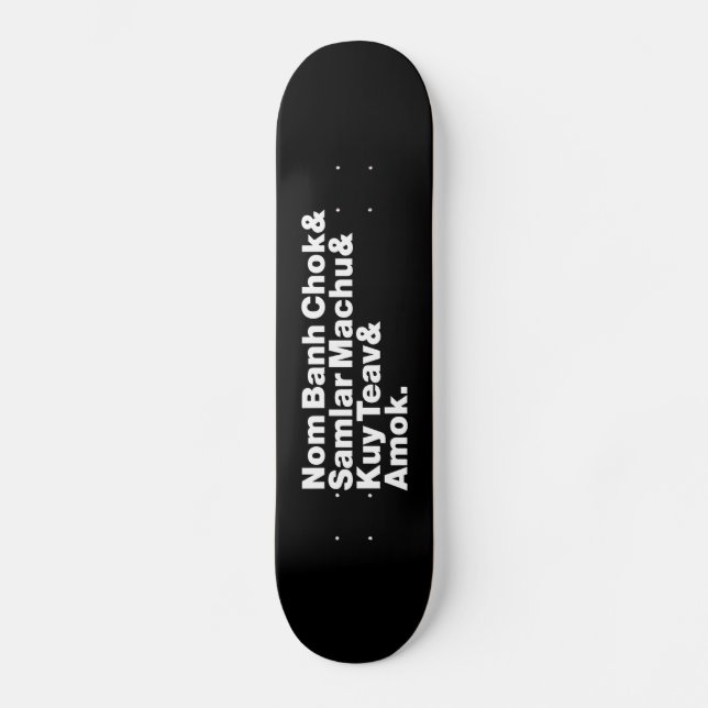 Kambodjanska / Khmer Street Food Mini Skateboard Bräda 18,5 Cm (Framsida)