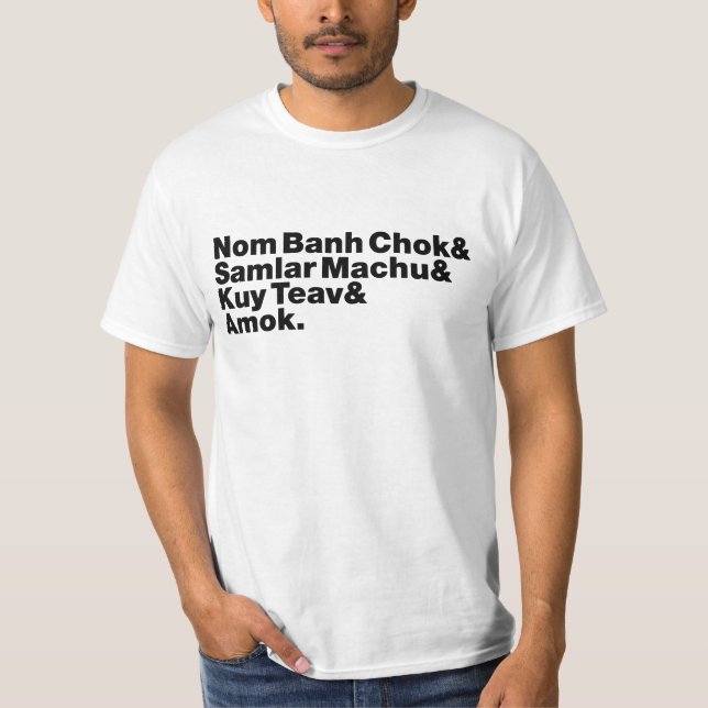 Kambodjanska / Khmer Street Food T Shirt (Framsida)