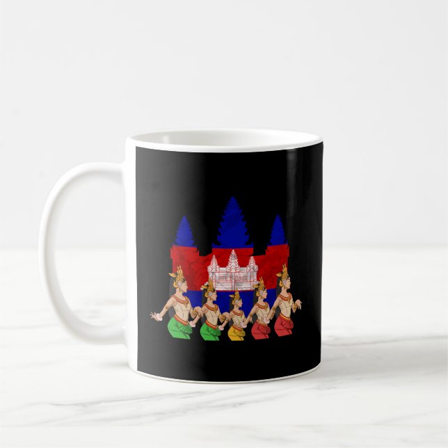 Kambodjanska Khmer Traditional Dance Apsara Kaffemugg (Vänster)