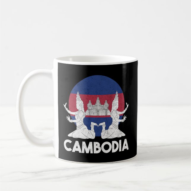 Kambodjanska Khmer Traditional Dance Apsara Kaffemugg (Vänster)