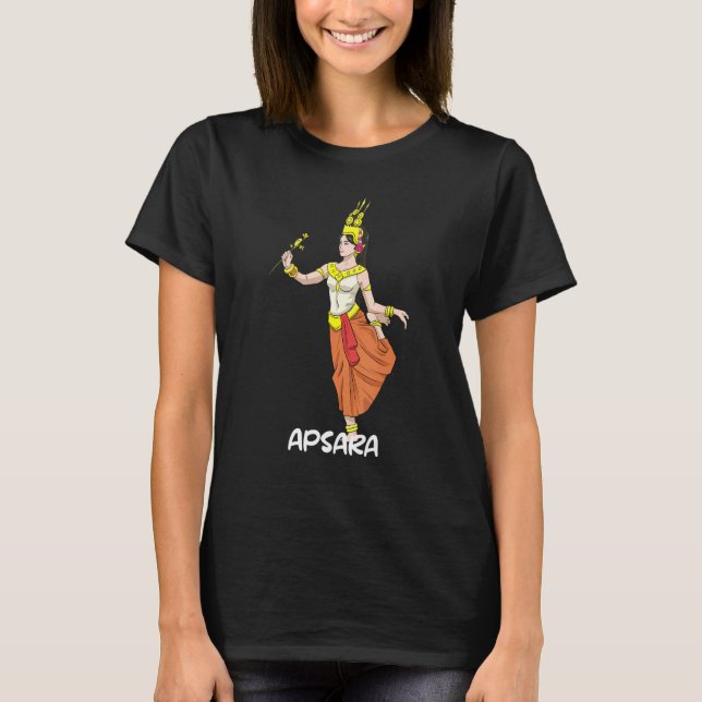 Kambodjanska Khmer Traditional Dance Apsara T Shirt (Framsida)