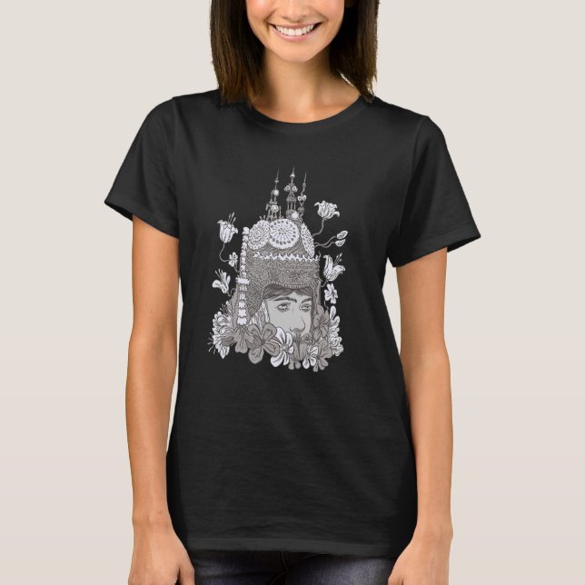 Kambodjanska Khmer Traditional Dance Apsara T Shirt (Framsida)