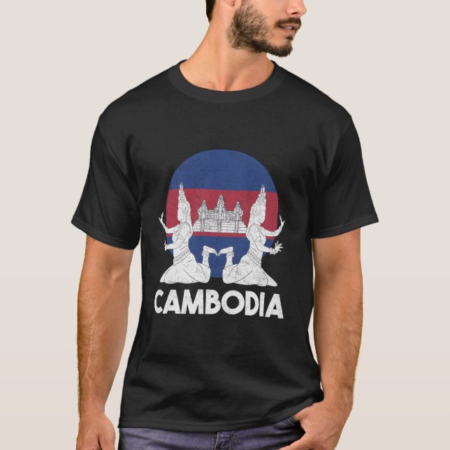 Kambodjanska Khmer Traditional Dance Apsara T Shirt (Framsida)