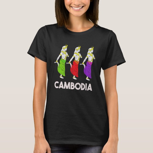 Kambodjanska Khmer Traditional Dance Apsara T Shirt (Framsida)