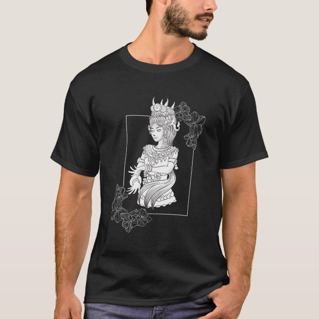 Kambodjanska Khmer Traditional Dance Apsara T Shirt (Framsida)