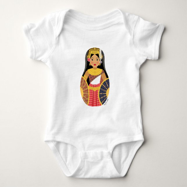 Kambodjanska Matryoshka Baby Bodykostym Tröja (Framsida)