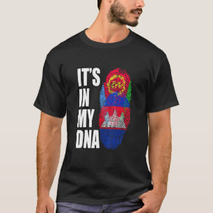 Kambodjanska och eritreanska Mix DNA-Flagga T Shirt