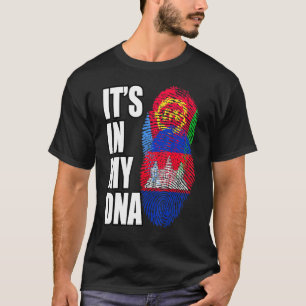 Kambodjanska och eritreanska Mix DNA-Flagga T Shirt