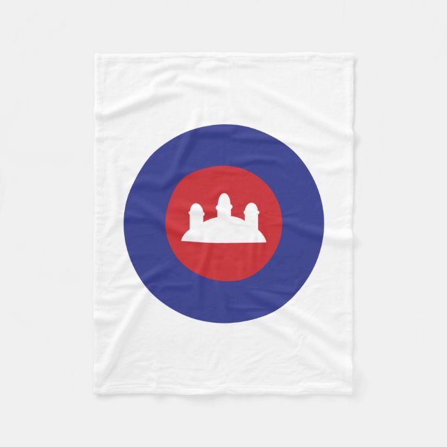 Kambodjanska Roundel Fleecefilt (Framsidan)