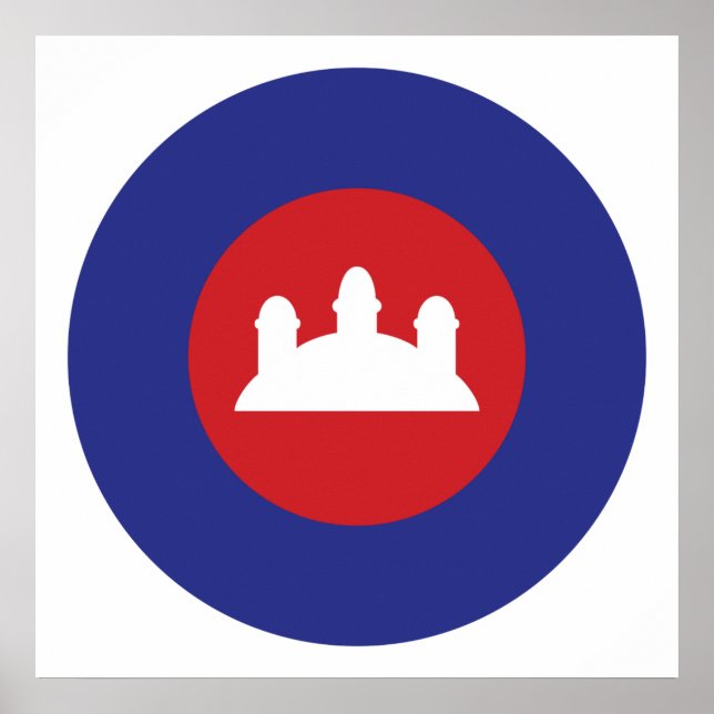 Kambodjanska Roundel Poster (Framsidan)