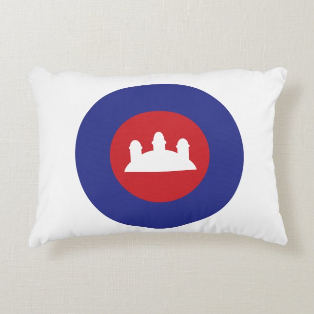 Kambodjanska Roundel Prydnadskudde (Framsidan)