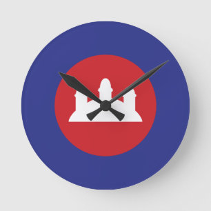 Kambodjanska Roundel Rund Klocka