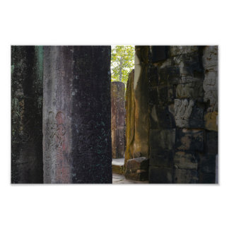 Kambodjanska tempelutsparningar fototryck