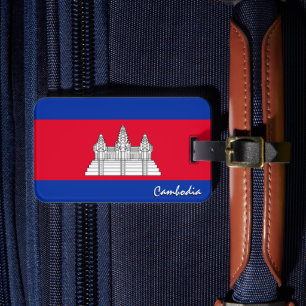 Kambodjas baggar, patriotiska kambodjanska Flagga Bagagebricka