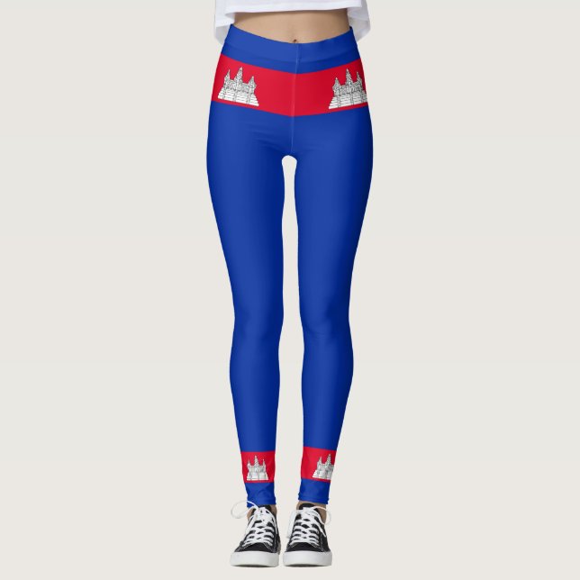 Kambodjas flagga leggings (Framsida)