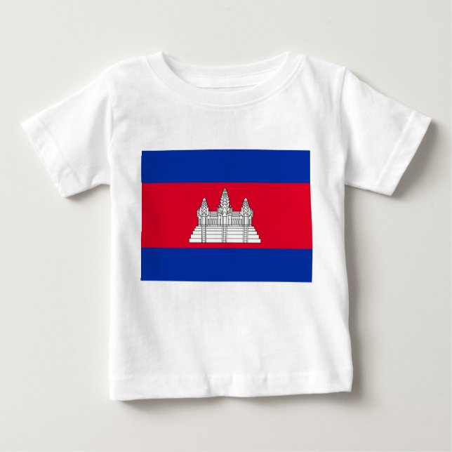 Kambodjas flagga t shirt (Framsida)