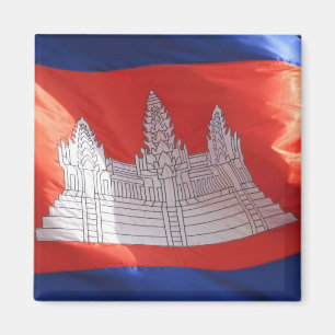 Kambodjas flagga wat magnet