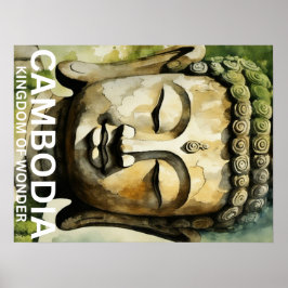 Kambodjas vykort poster